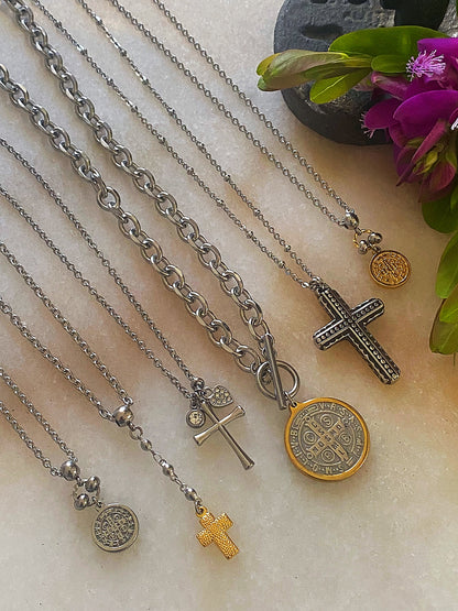 CROSS LARIAT CHOKER Bellaforma Jewelry