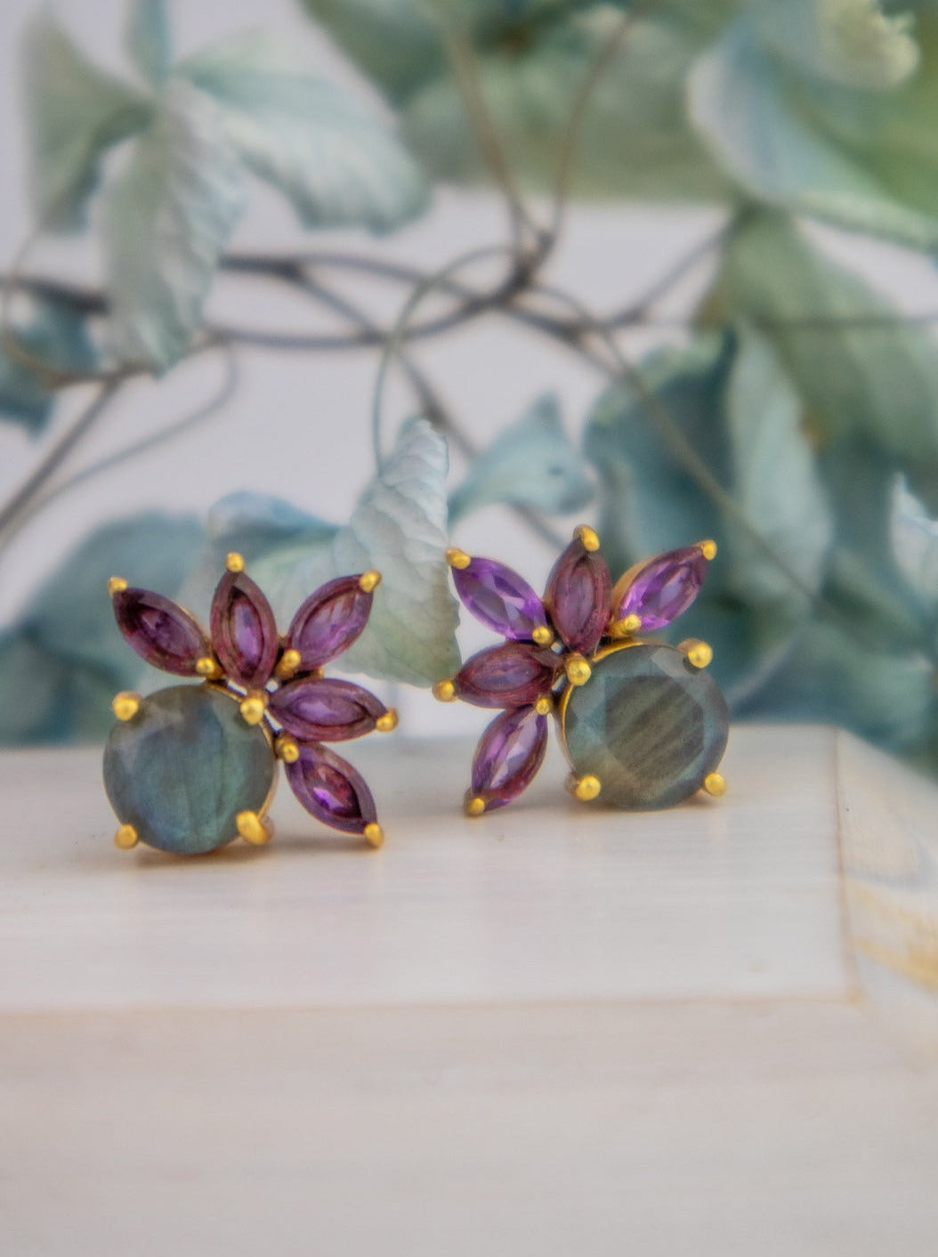 Blooming Fan Studs