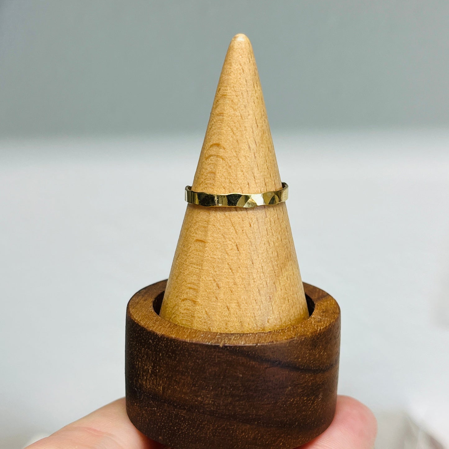 14k gold filled HAMMERED BAND RING