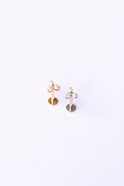 Pearl Trio Flat Back Stud