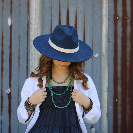 **Genuine Natural Turquoise Triple Strand Necklace 254a