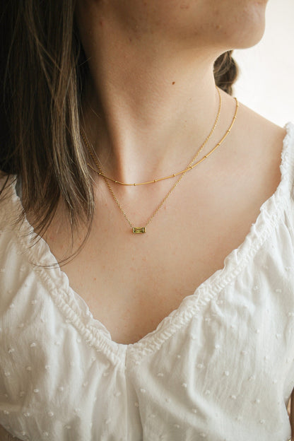 CZ Birthstone Necklace