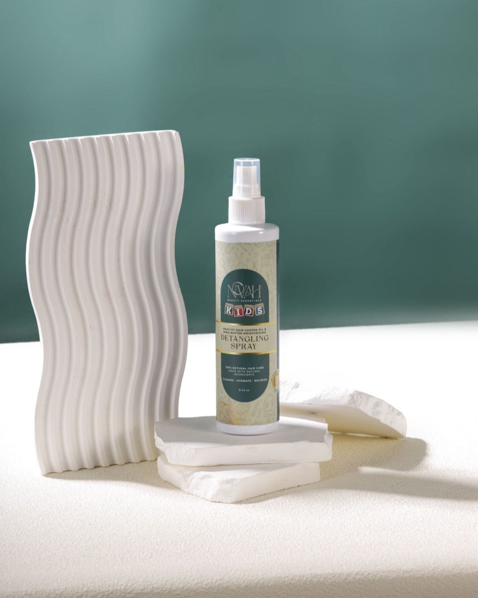 Healthy Hair Castor Oil And Shea Butter Moisturizing Detangling Spray Novah Beauty Essentials
