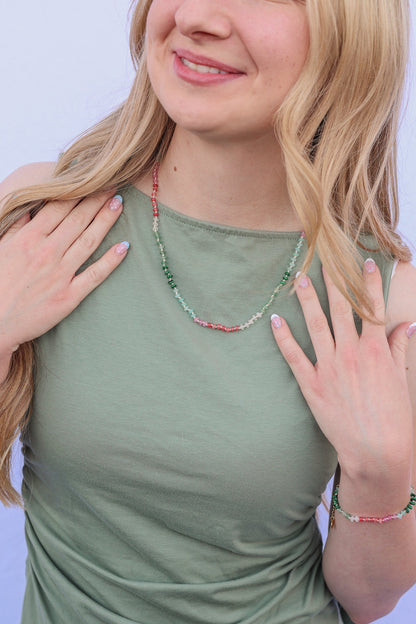 Watermelon Sugar Beaded Necklace