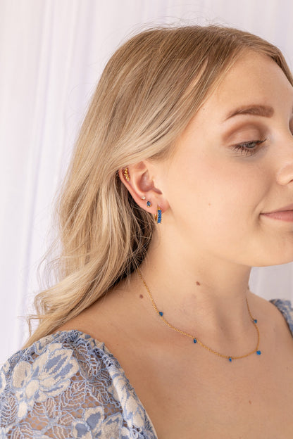 Raindrop Stud in Blue