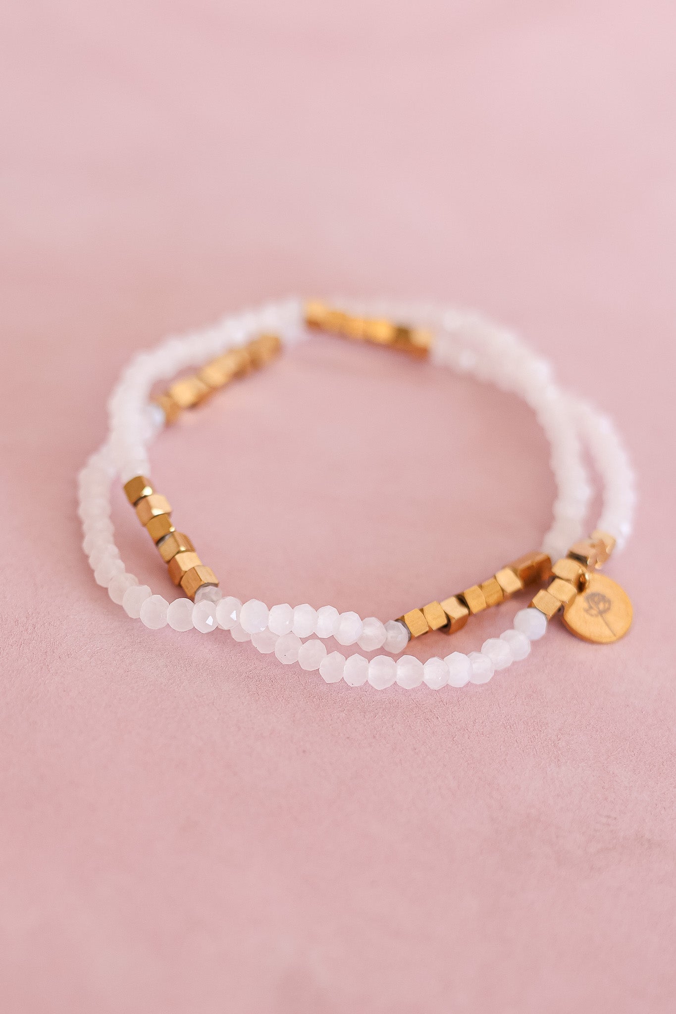 Clara Bracelet Set in White