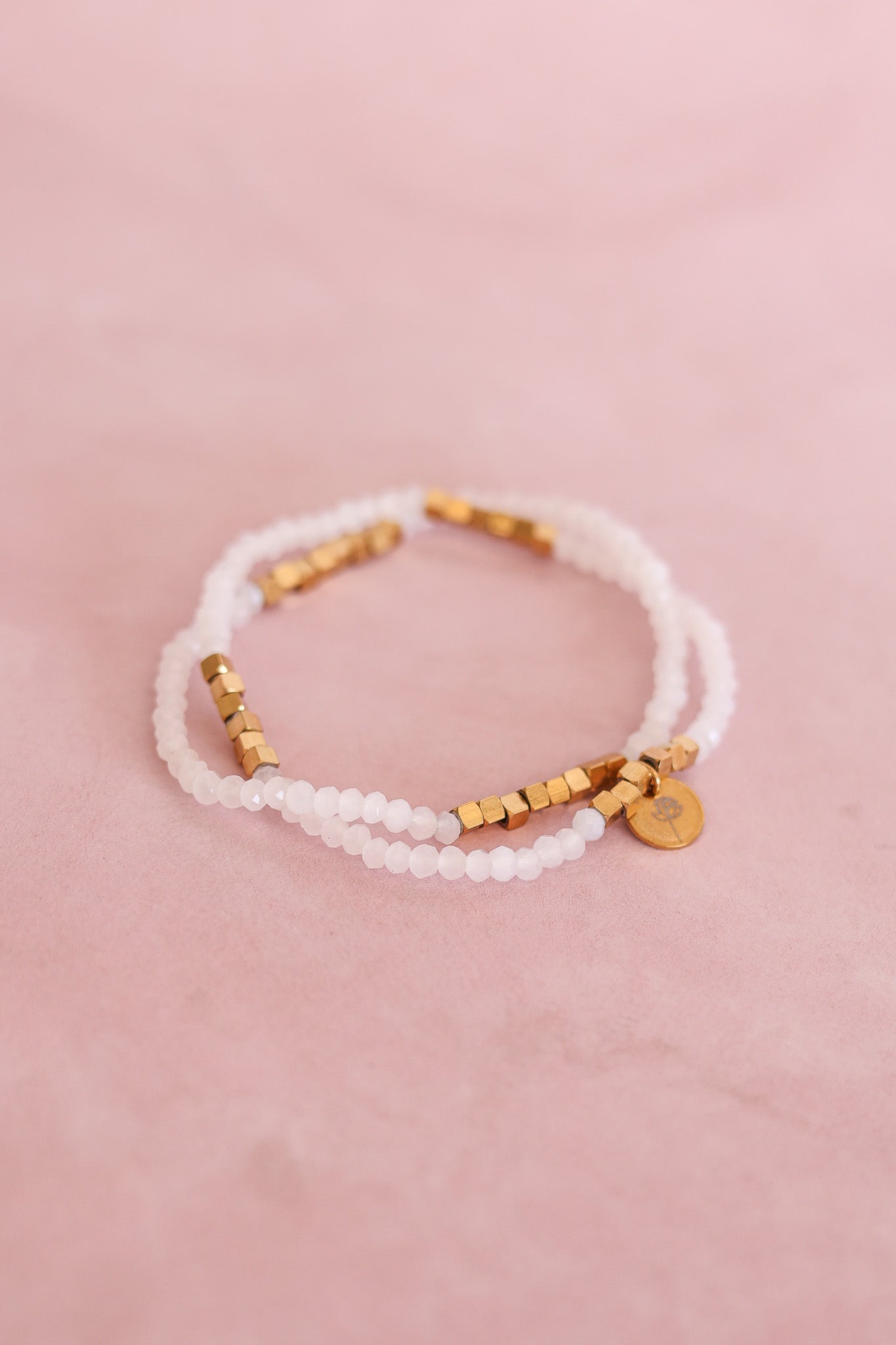 Clara Bracelet Set in White