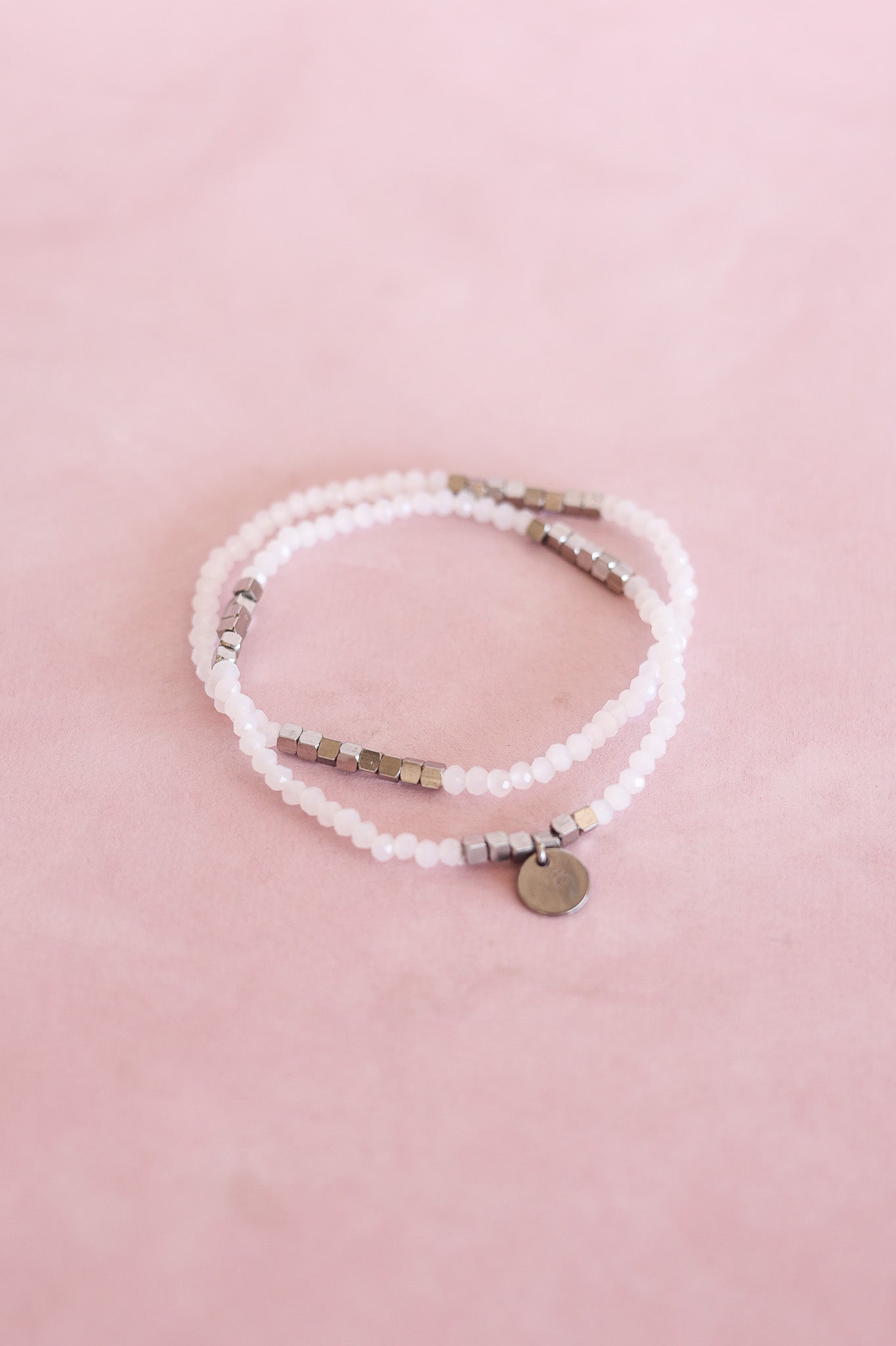 Clara Bracelet Set in White
