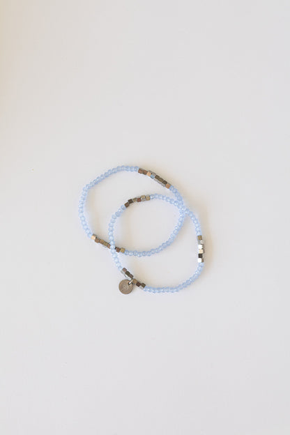 Clara Stretch Bracelet Set in Blue