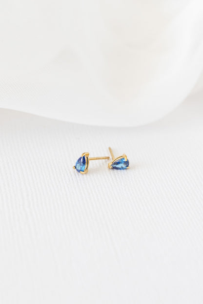 Raindrop Stud in Blue