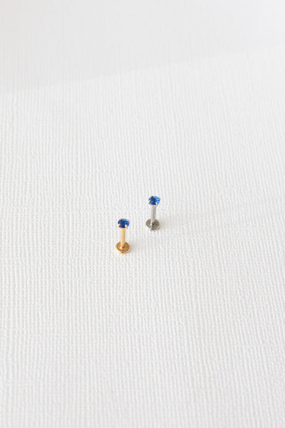 Crystal Flat Back Stud in Blue