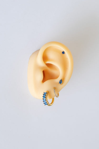 Crystal Flat Back Stud in Blue