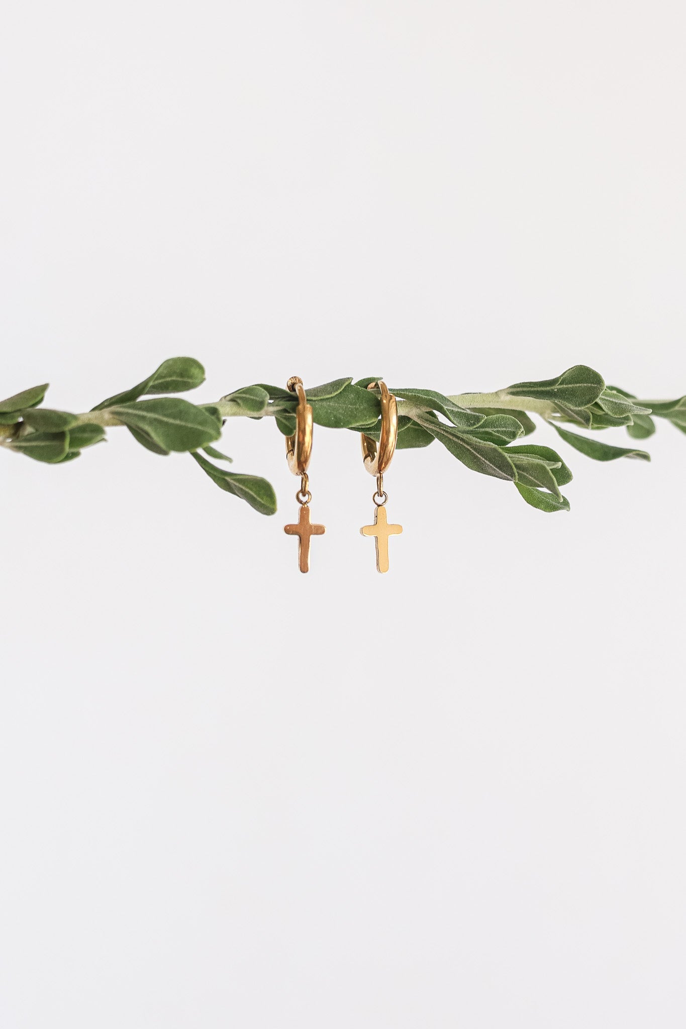 Dainty Cross Hoop