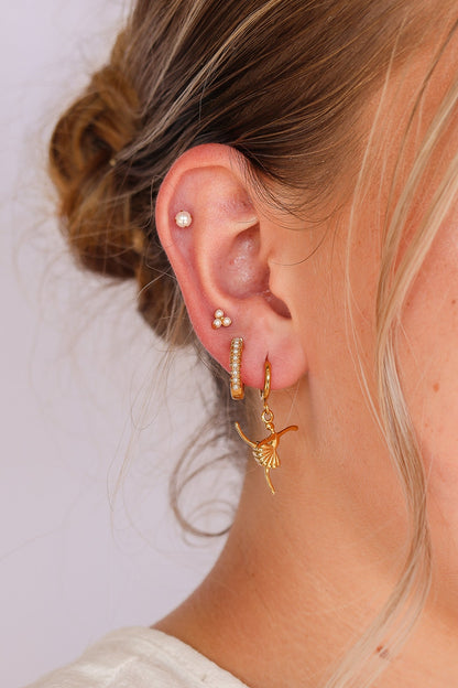 Pearl Trio Flat Back Stud
