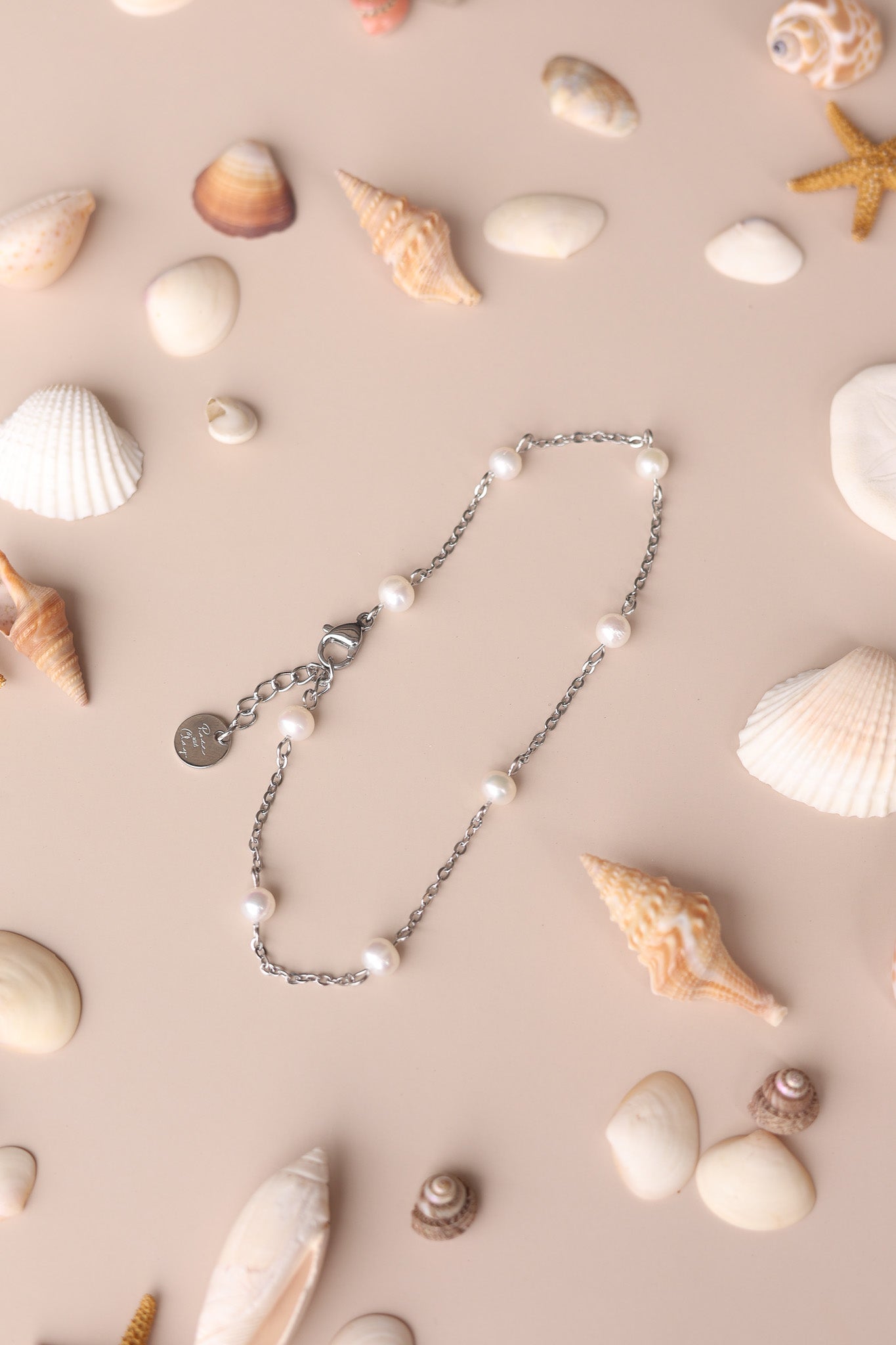 Evelynn Anklet in Freshwater Pearl