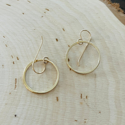 14k gold filled or sterling silver SMALL HOOP EARRINGS
