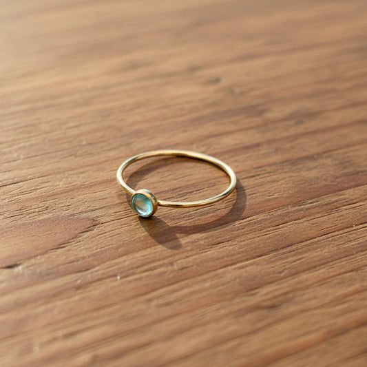14k gold filled BLUE APATITE GEMSTONE RING