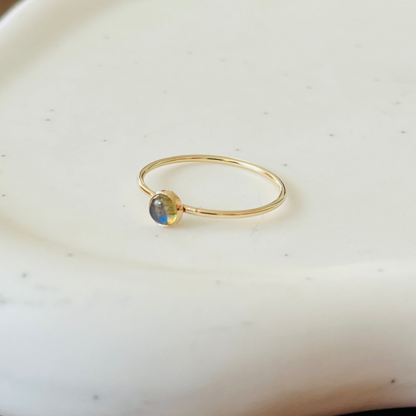 14K Gold Filled LABRADORTE GEMSTONE RING