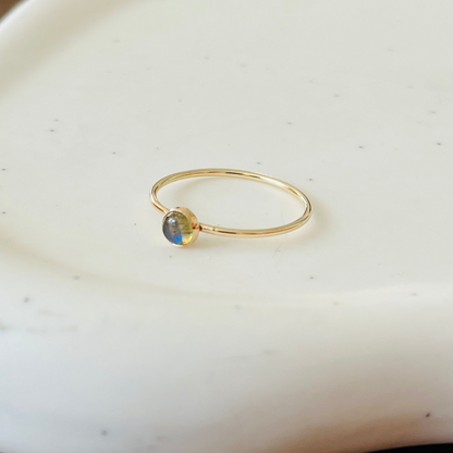 14K Gold Filled LABRADORTE GEMSTONE RING