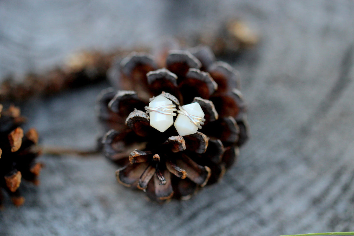 Pike Studs - Mother of Pearl