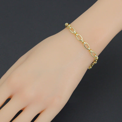 Fancy Oval Link Chain Necklace Bracelet, Charm bar necklace, sku#EF791