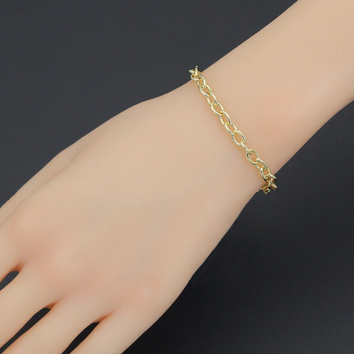 Oval Link Chain Necklace Bracelet, charm bar necklace bracelet, sku#EF792