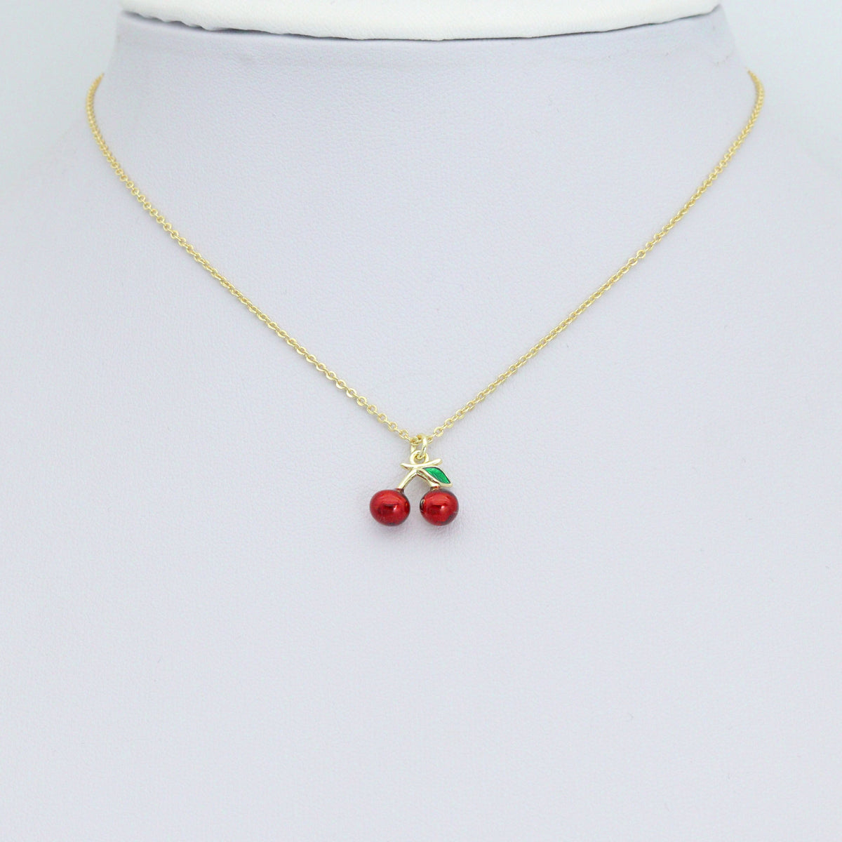 Enamel Cherry Charm, Sku#Y577