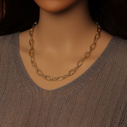 Stainless steel Hammered Oval Link Unfinished chain, LX910