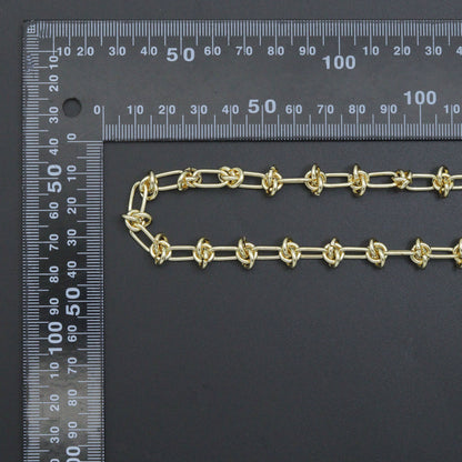 Wholesale Gold Stainless Steel Knotted chain by Yard, sku#LX899
