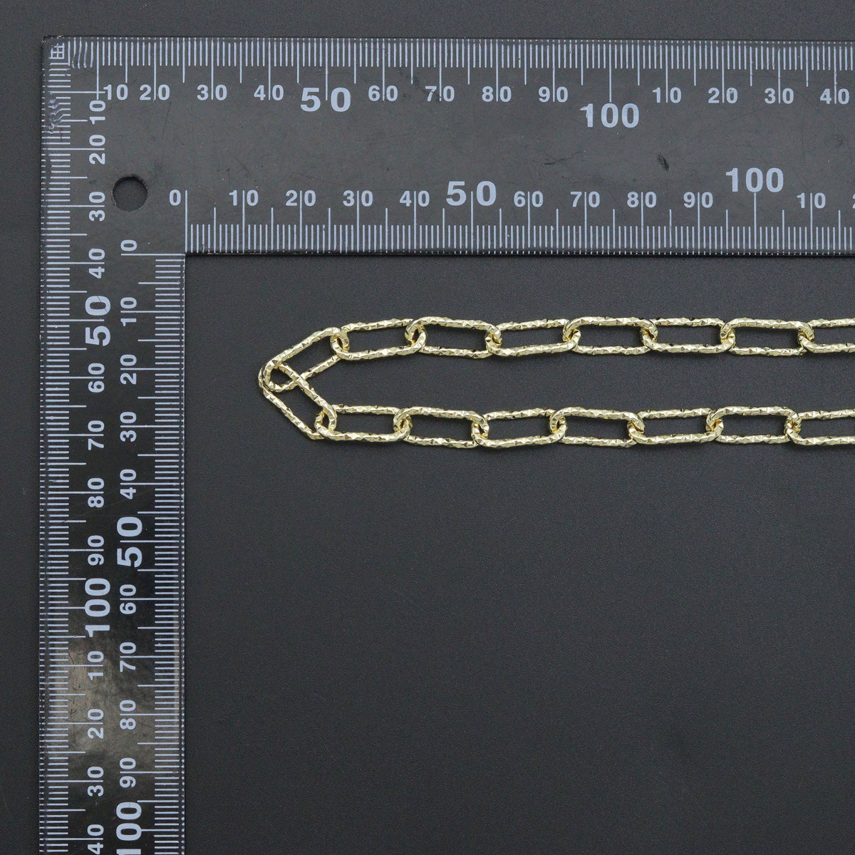 Wholesale Hammered Paperclip Chain by Yard, sku#LX901