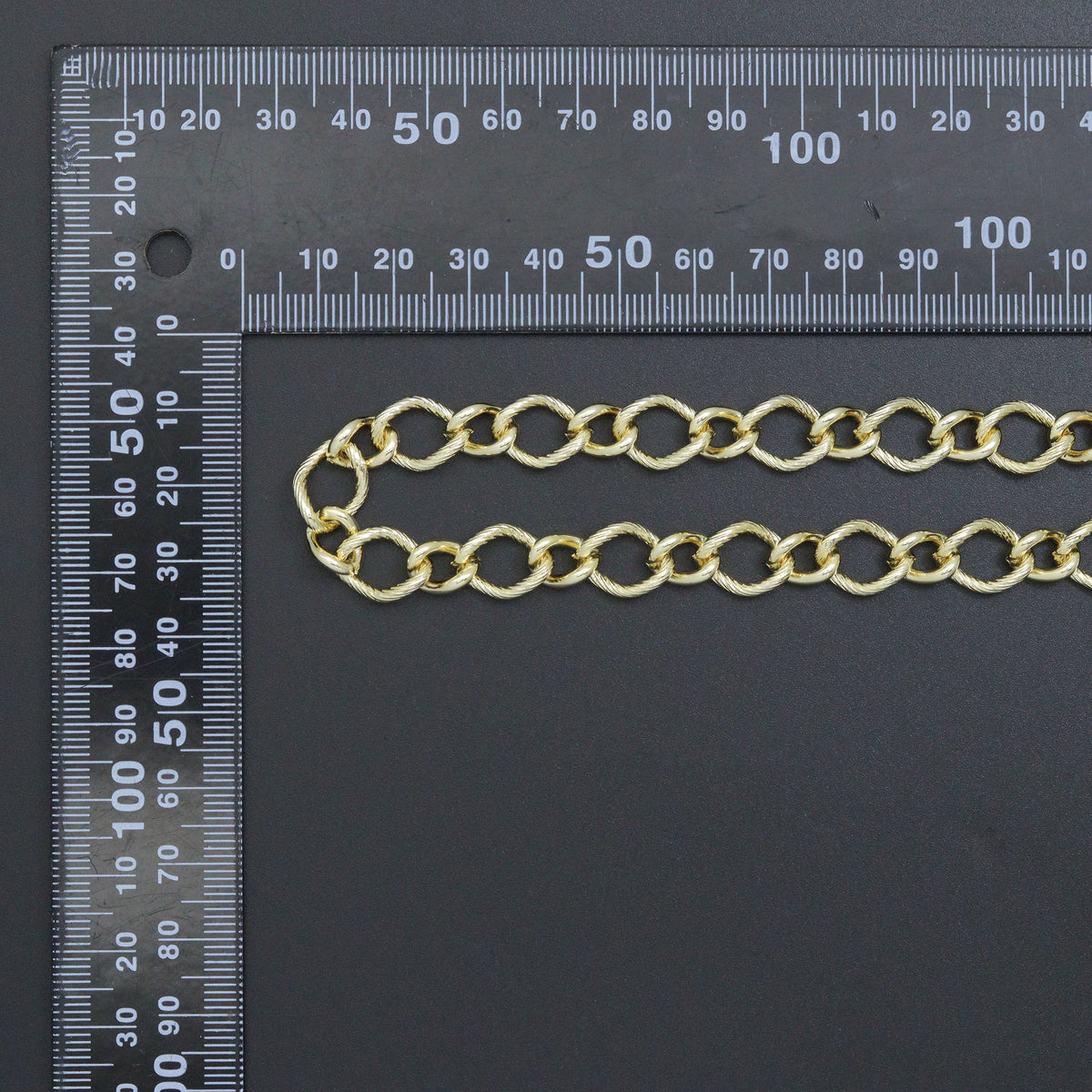 Wholesale Hammered Twsited Oval Link Gold Chain, sku#LX904