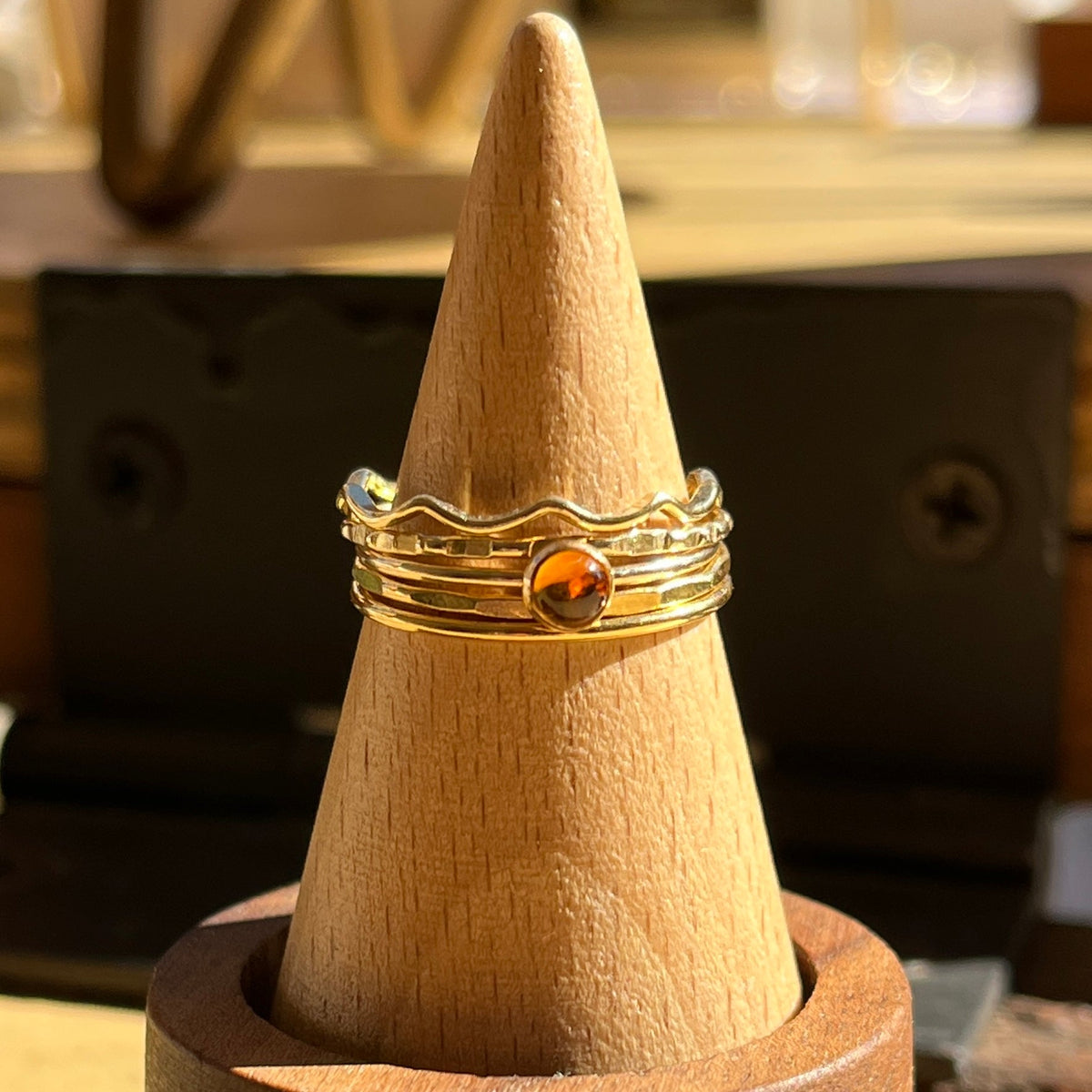 14k gold filled or sterling silver FULL STACKING RING SET