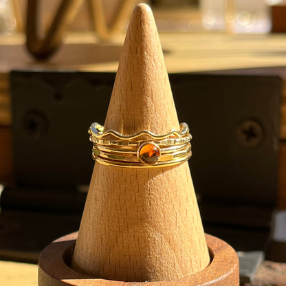 14k gold filled or sterling silver FULL STACKING RING SET