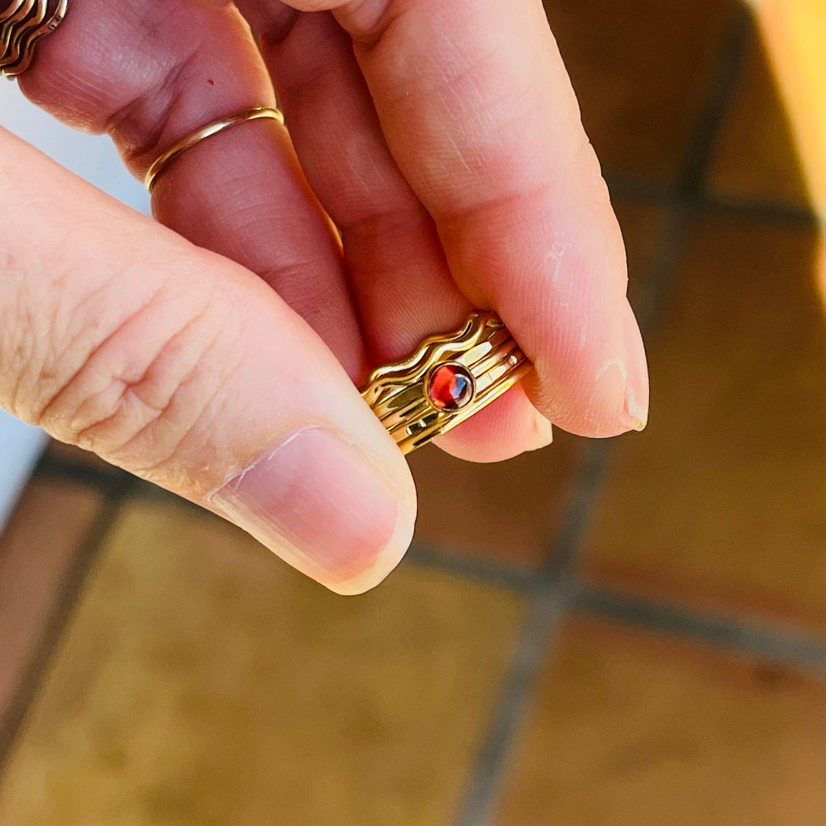 14k gold filled or sterling silver FULL STACKING RING SET