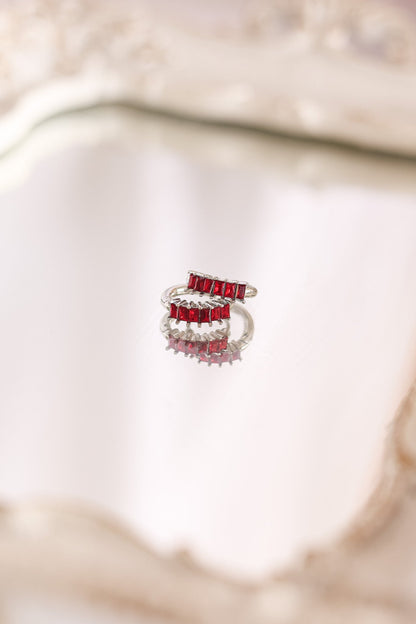 Diamond Hoop in Red
