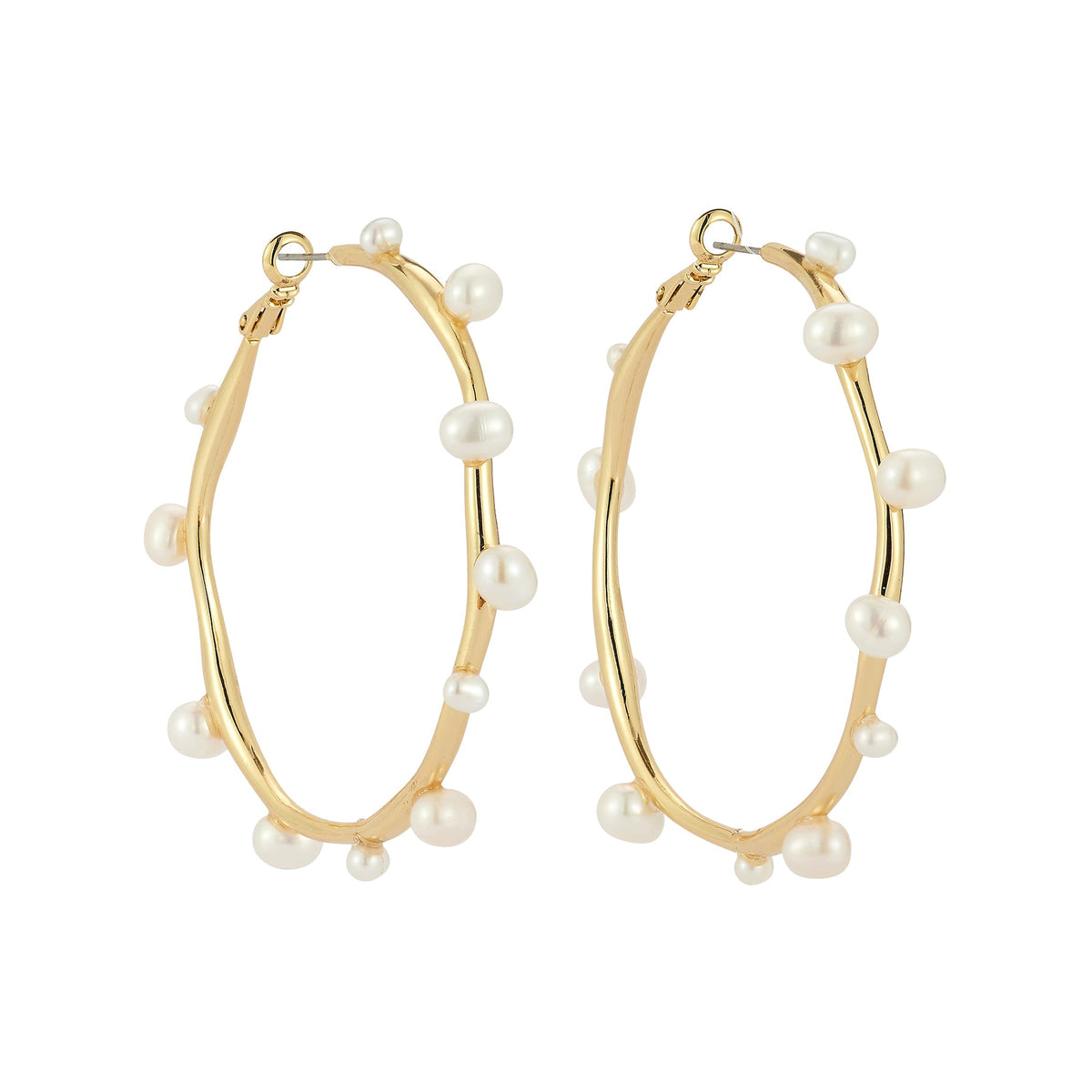 Isla Pearl Hoop Earrings