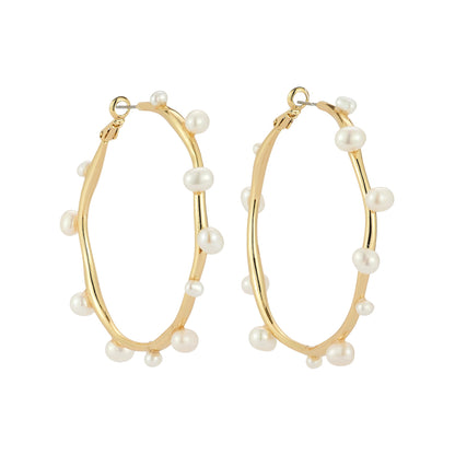 Isla Pearl Hoop Earrings