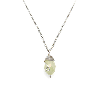 Silver Birthstone necklace