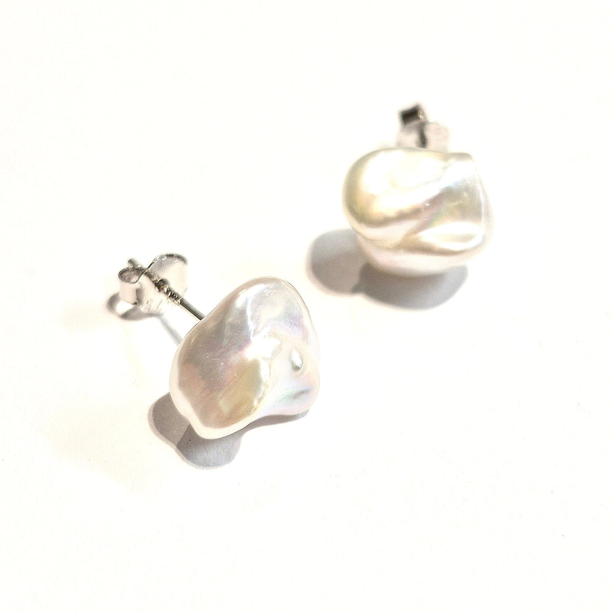 Genuine Pearl Stud Earrings