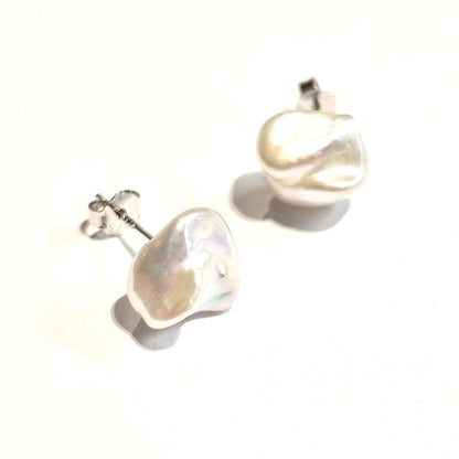 Genuine Pearl Stud Earrings
