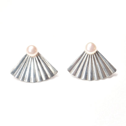 Genuine Pearl Stud Earrings