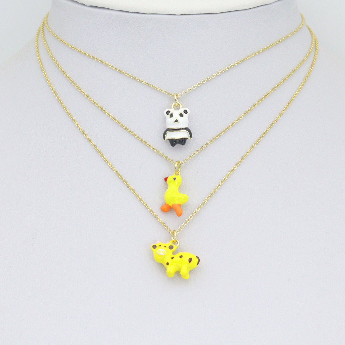 Clear CZ White Pearl Palm Tree, Gold Flower Panda Sun pearl Dollar sign Charm Pendant, Sku#LD775