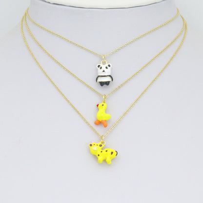 Clear CZ White Pearl Palm Tree, Gold Flower Panda Sun pearl Dollar sign Charm Pendant, Sku#LD775