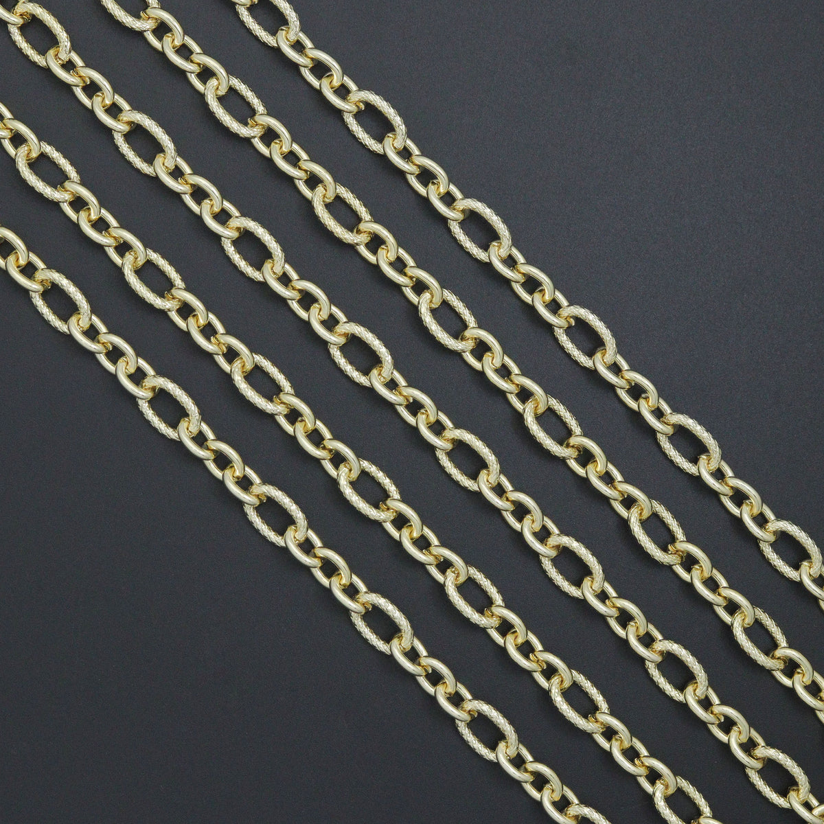 Wholesale Mixed Oval Link Chain by Yard, sku#LX914