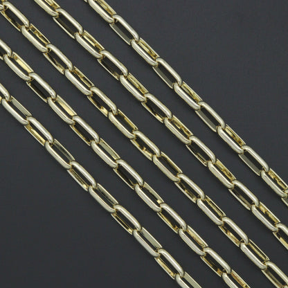 Wholesale chunky rectangle link gold chain by Yard, sku#LX916