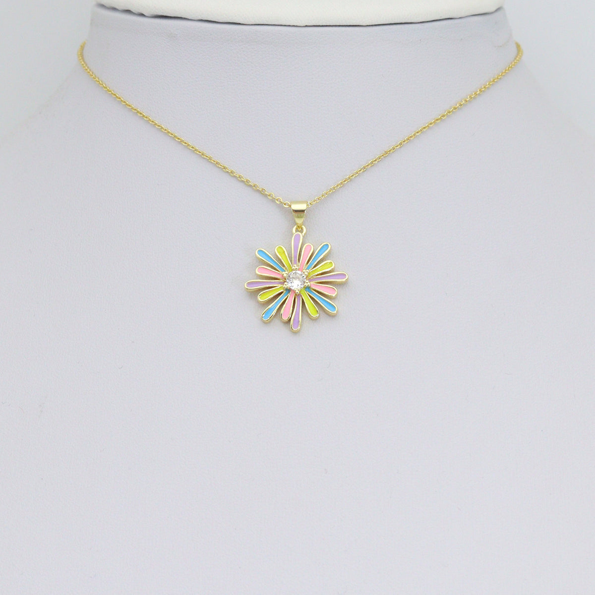 Colorful Enamel Flower charm For Necklace Bracelet Jewelry Making Supply, Sku#LX932/F1447