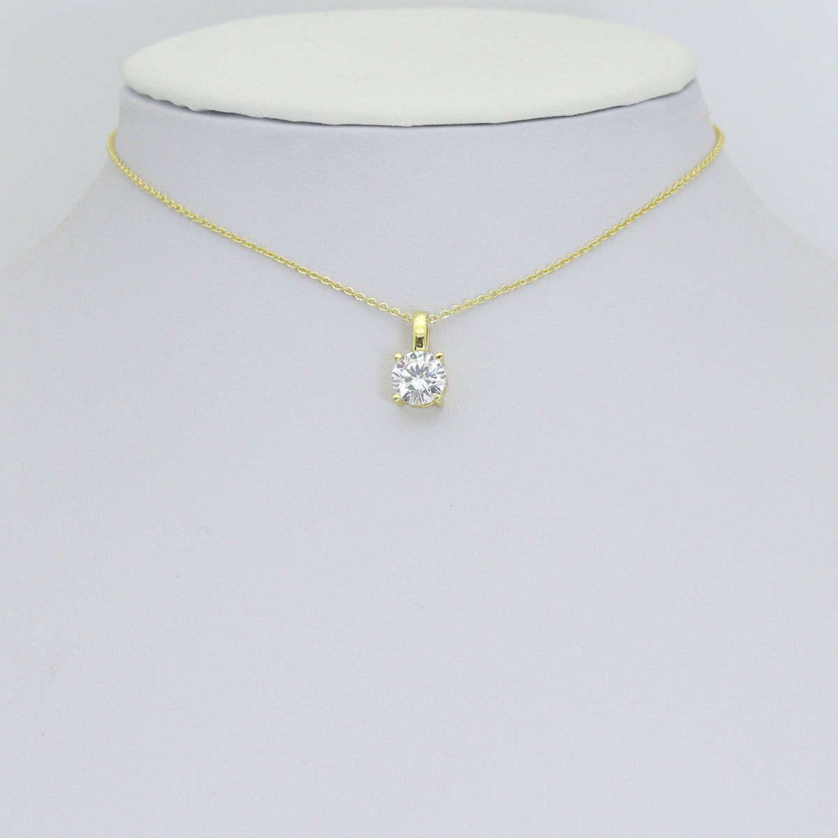 Gold Silver Clear Big Round CZ Pendant charm, Sku#LX937