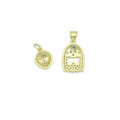 Aolloween Alien Head Ghost Charm Pendant, Sku#LX953