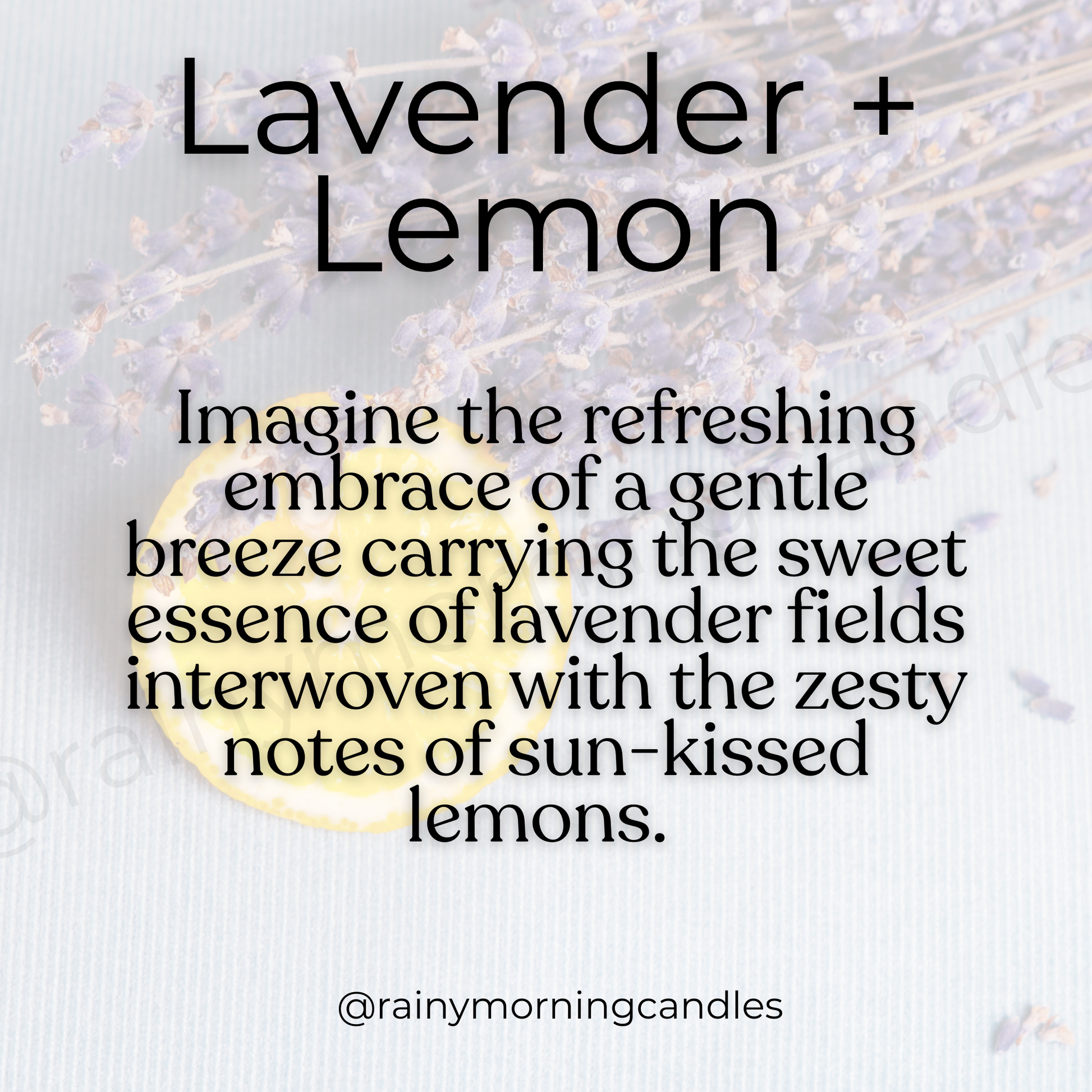 Lavender Lemon | Wax Melts Rainy Morning Candles
