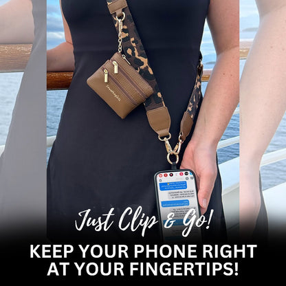 Clip & Go Strap with Pouch - Leopard Collection SaveTheGirls